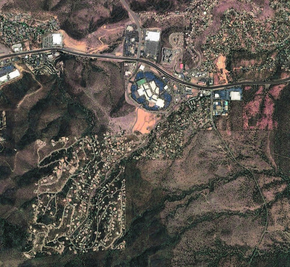 Aerial of The Ranch at Prescott with the site outlined