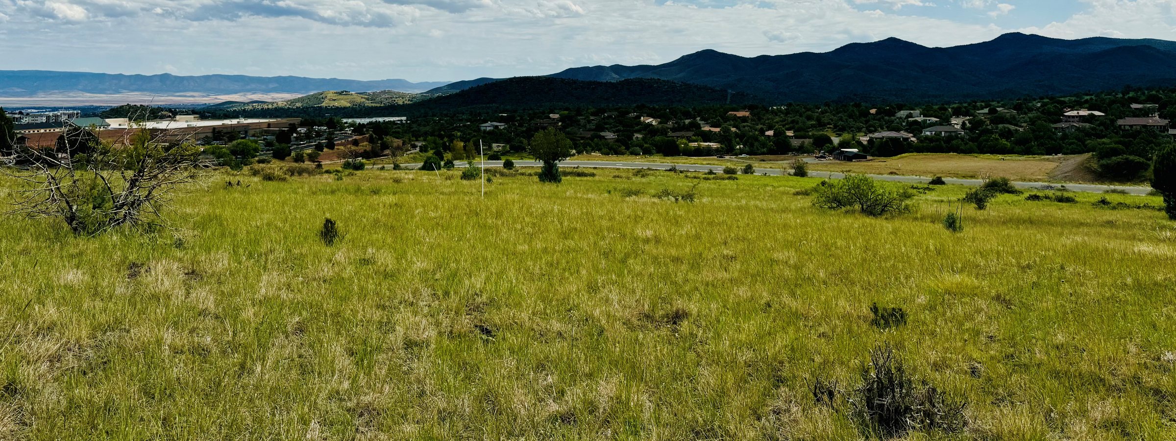 The view east from the site across the valley toward the mountains